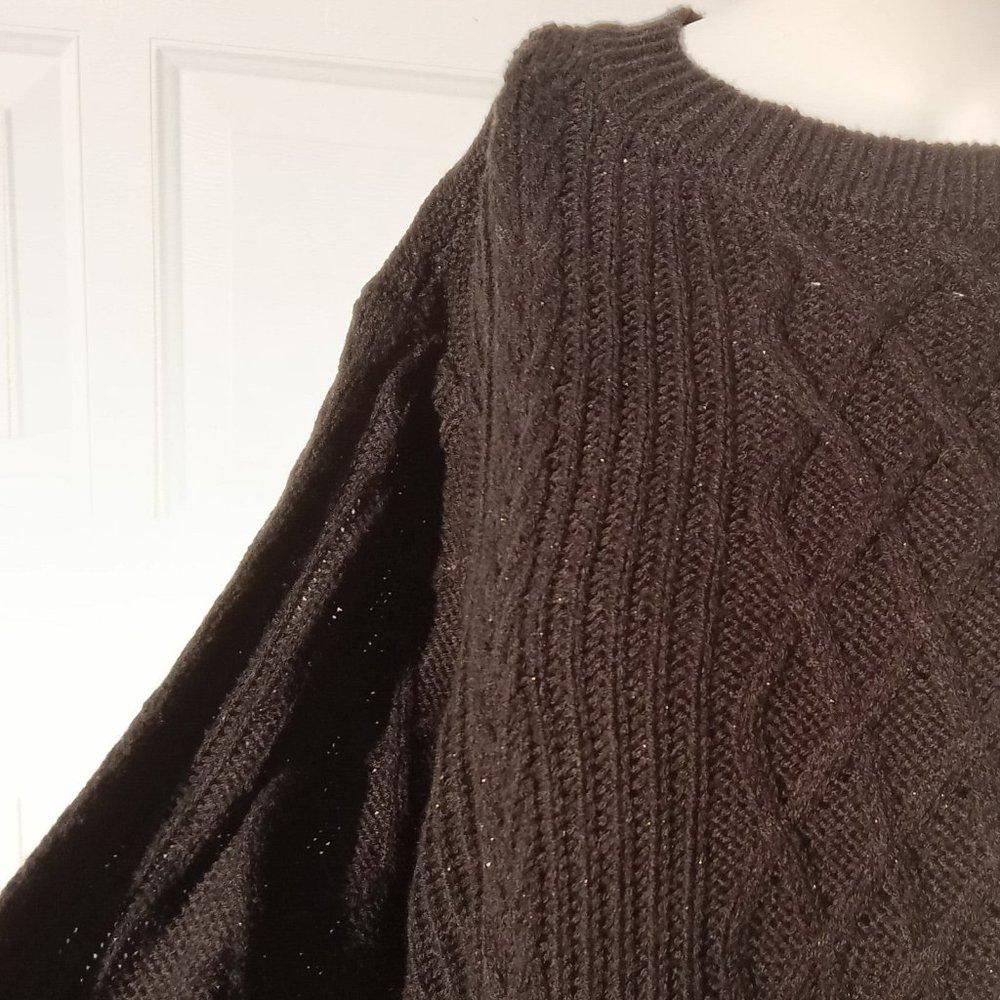 Jessica Simpson Black Sweater plus size 1X sparkly preppy xl womens Tunic Top - Picture 10 of 10